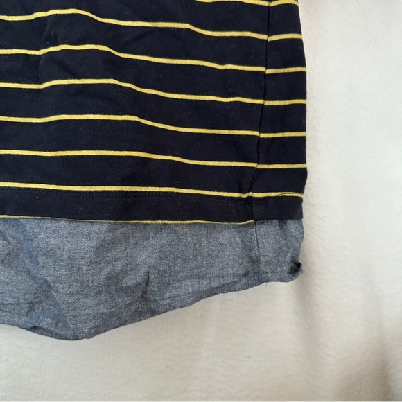 Alex & Zoe Women's Long Sleeve Striped Dress Size M Navy Blue - Picture 7 of 10